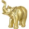 Baroni Home Statuetta Decorativa in Resina, Decorazione per la casa, Statuetta Animale, Design Moderno per Casa e Ufficio, Idea Regalo, Color oro, 16x7x14 cm (Elefante)