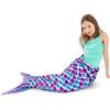 WERNNSAI Coperta a Coda di Sirena - Coperta Indossabile con Sirena in Peluche per Ragazze Bambini Adolescenti Coperta per Coccole in Morbido Pile di Flanella per Tutte le Stagioni 140cm x 60cm (Blu)