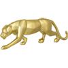 Baroni Home Statuetta Decorativa in Resina, Decorazione per la casa, Statuetta Animale, Design Moderno per Casa e Ufficio, Idea Regalo, Color oro, 24x5x7 cm (Leopardo)