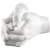 Baroni Home Statuetta Decorativa in Resina, Decorazione mani intrecciate, Statua decorativa per la casa, Design moderno, Idea Regalo e Decorazioni Casa 13x17x11 cm Mani Incrociate Bianche