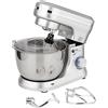 Baroni Home Impastatrice Planetaria 1000W, Capacità 4,5L, Robot da Cucina Multifunzionale Impastatrice Professionale con Ganci Acciaio Inox a 6 Velocità, 35x27x16 cm