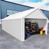 UISEBRT Tendone 4x8 m Tendone per attrezzi Capanno per attrezzi Tendone per auto, riparo impermeabile con robusta tela in PE e telaio in acciaio, ideale come garage per la conservazione di strumenti