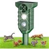 jinpinz Dissuasori Piccioni Repellente Gatti Professionale : Ultrasuoni Solare Alimentato Animale Deterrente IP65 Impermeabile con Luci LED Lampeggianti - Dissuasore Per Gatti Verde per Giardino Esterno