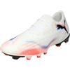 Puma Scarpa Unisex Future 8 Match Low Fg/AgSoccer, Puma Bianco Puma Nero Rosso Brillante, 42.5 EU