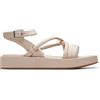 Clarks Alda Cross, Sandali Donna, Pelle Sabbia, 36 EU
