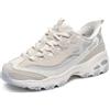 Skechers Scarpe da Ginnastica da Donna D'Lites-Smooth Nostalgia, Hands Free Slip-ins, Grigio, 37.5 EU