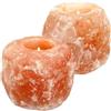 LAMARE Portacandele di sale dell'Himalaya - 2 unità - Magic Salt® Lighting for Your Soul