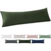 BEDSURE Federe Cuscini 40x145 Cotone - Set da 2, Oeko-TEX, Verde Oliva