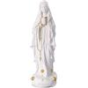 Holyart Statue in resina e PVC: Madonna di Lourdes resina bianca e oro 30 cm