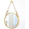 Lattice Specchi da bagno Specchio Decorativo A Parete Tondo con Corda di Canapa Sospesa - Specchio per Lavabo da Parete Specchio Cosmetico - Specchio Decorativo Nordico in Ferro Battuto