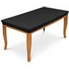 Generico Copritavolo Rettangolare Elastico Antimacchia - Tovaglia Moderna Aderente in Tessuto Bielastico, Made in Italy (Nero, Estensibile da 90x180 a 100x200 cm)