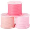 Craftdady Tubo Cavo in Gomma da 15m, Cordoncino Tubolare 2mm Rosa, Porta Punti in Gomma, Tubicino per Lavori a Maglia, Cordoncino da Barbiere per Realizzare Collane e Bracciali con Filo Memoria, Foro