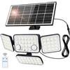AVANLO Luci solari da giardino, 292 LED, luci di sicurezza a energia solare, sensore di movimento per esterni, 3 teste regolabili, angolo di illuminazione a 270°, impermeabile IP65, lampada da parete ad
