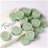 TRIRITE Lumini verdi non profumati, 5 ore di candela perlata per primavera, mini candele votive senza fumo per matrimoni, San Valentino, baby shower, Natale, 12 pezzi