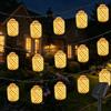 HUIKUANGEU Catena Luminosa Esterno Solare,Luci Solari da Giardino,Luci da Esterno Giardino,Catene Luminose da Esterno,Luci a LED a Energia Solare,per Esterni,Giardino,Balcone