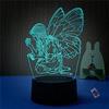YTDZLTD Illusione Ottica 3D Angelo Luce Notturna 16 Colori Mutevoli Telecomando USB Potere Toccare Cambiare Arredamento Lampada LED Lampada da Tavolo Bambini Brithday Natale Regalo