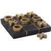 Mascagni CASA Gioco del Tris 21x21cm Nero Oro Resina