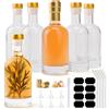 V·Colokishi 6 Pezzi Piccole Bottiglie di Vetro da Riempire, 100ml Mini Bottiglie di Vetro, Bottiglie per Liquori, Grappa, Shot, Piccole Bottiglie da Riempire per Liquore, Vodka, Vino, Whisky, Bevande