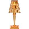 Kartell Battery, Lampada da tavolo a batteria, H 30 cm, Arancio pastello