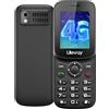 uleway 4G Telefono Cellulare per Anziani, Cellulari Anziani con Tasti Grandi | Supporto SIM Doppio | LCD da 1,77 pollici | Chiamata Rapida | Volume Alto | Torcia | Ricarica USB-C | Nero