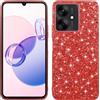 BLOTECH Cover Brillantini per Redmi Note 14 5G Backcover Glitter Ultra Bling Custodia in Silicone Morbido TPU Shockproof Coperture Bumper Gel Soft Custodia Lucciante per Redmi Note 14 5G,Rosso