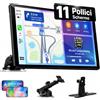 LAMTTO Schermo Portatile Wireless da 11 Pollici 2026 Upgrade CarPlay per Apple CarPlay & Android Auto,Car Play per Auto con Navigazione GPS, Bluetooth, AirPlay, AUX, Connettività per Tutti i Veicoli