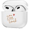 CasurvivePro Custodie per cuffie per AirPods 3, custodie in TPU trasparente con motivo carino Apple AirPods (3a generazione) custodia di ricarica