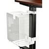 MIHAWK Supporto PC sotto scrivania senza foratura 80x50 mm Bianco | Installazione senza fori，Compatibile con gambe 80×50 mm，Supporto stabile fino a 18 kg，Perfetto per scrivanie regolabili