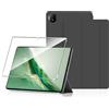 Rojeuinn Cover per Honor Magic Pad 2 12.3 2024 custodie +1 Pezzi Vetro Temperato,Gomma Protezione Protettivo,Ultra Sottile Antiurto Anti-Graffio TPU Flessibile Case -Grigio