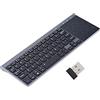 Kuuleyn Mini Tastiera, Tastiera Sottile, Tastiera Wireless, Tastiera compatta, Tastiera Wireless Portatile Sottile da 2,4 GHz palmare con touchpad per PC/Notebook/TV Box