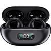 Irfora YYK-Q80 - Cuffie auricolari senza fili con gancio auricolare, batteria integrata da 350 mAh, cuffie clip on, cuffie BT5.3 con impianto stereo HiFi