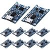 VISSQH 10 pcs 18650 modulo caricabatteria al litio, 5V 1A Micro USB caricatore modulo batteria al litio, con doppia funzione di protezione