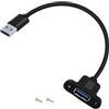 YINGAYOU Prolunga USB Pannello Cavo Prolunga USB 3.0 con Pannello Trasmissione Dati a 5 Gbps e Alimentazione per Laptop, PC, Pannello Cruscotto Auto e Barca (USB A, 0.5 m)