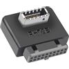 WLGQ Adattatore da USB 3.0 a USB di tipo E (chiave A) ad angolo retto di 90 gradi per intestazione scheda madre a 19/20 pin, pannello frontale interno, staffa USB C con alloggiamento in plastica (B)