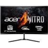 acer Nitro ED270U S3 - Monitor da gaming curvo 27 WQHD 180Hz (2560x1440, 16:9, 250 Nits, tempo di risposta 1ms VRB, AMD FreeSync, 2 x HDMI 2.0/1xDP 1.2) Monitor PC Gaming, Nero