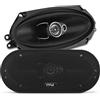 Pyle 2 altoparlanti coassiali a 3 vie PL410BK 4 x 10 10 x 25 cm 100 x 250 mm 150 watt rms 300 watt max 4 ohm 91 db neri per auto, a coppia