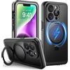 Wusbulk Cover per iPhone 14 Pro Max IP68 Impermeabile, Supporto Magnetico | 360°Completa Protezione, Waterproof Case con Magsafe, Subacquea Antipolvere Antiurto Custodia per iPhone 14 Pro Max, Nero