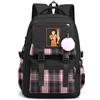 Huacaiyu Anime Manga Haikyuu Oxford Zaino per Ragazza, Scuola College Bag con Kawaii Ciondolo per Karasuno Hinata Shoyo Fan Regalo Unisex Cosplay Daypack Nero