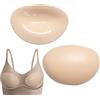 POMAMZ Inserti per Reggiseno Adesivi Push Up - Imbottiture per Seno in Silicone per Donne, Imbottiture per Reggiseno Nude Colorate e Riutilizzabili Leggere (1 Coppia)