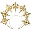 BLESSUME Mary Halo Corona Fascia Dea Oro Donne Costume Copricapo (Oro 1)