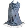 GFM® Scialle della sciarpa di stile pashmina floreale (FRL0), S10-2052-Azzurro, Etichettalia unica