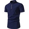 DUHGBNE Polo Uomo Manica Corta Cotone Oversize Polo Estivo Collo Coreana Mens Camicia Estivi Outdoor Cene Estive alla Moda