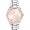 Steve Madden Orologio da donna con cinturino in vero cristallo, Oro rosa