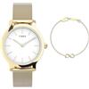 Timex Transcend TWG067000 - Orologio al quarzo da donna, 31 mm, con cinturino in acciaio inossidabile dorato a rete e quadrante bianco