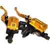 Qjahxkf Leve Frizione Freno Moto Moto Leve Cilindro Principale Manubrio Maniglia Pompa Freno Idraulica Frizione 7/8 22mm Per Kawasaki maniglia leva frizione(Gold)