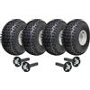 Parnells - Kit Rimorchio Quad ATV a Doppio Asse, 4 Pneumatici e Ruote Wanda, 22x11.00-8 + 4 Assi Mozzo/Mozzo, 128,7 Km/H, 616 kg, Senza Intoppi, 4 Strati P323 Wanda, Omologato per la Strada