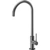 Newform - MAKI miscelatore per lavello con bocca alta tonda girevole [PVD brushed gun metal] - 71830.59.064