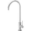 Newform - MAKI miscelatore per lavello con bocca alta tonda girevole [PVD acciaio spazzolato] - 71830.59.066