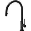 Newform - MAKI miscelatore lavello bocca girevole e doccia a scomparsa [nero opaco] - 71845.01.093