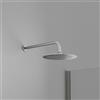 Io Rubinetteria by GME - Braccio a parete + soffione rotondo ultrapiatto Ø25cm Nickel spazzolato